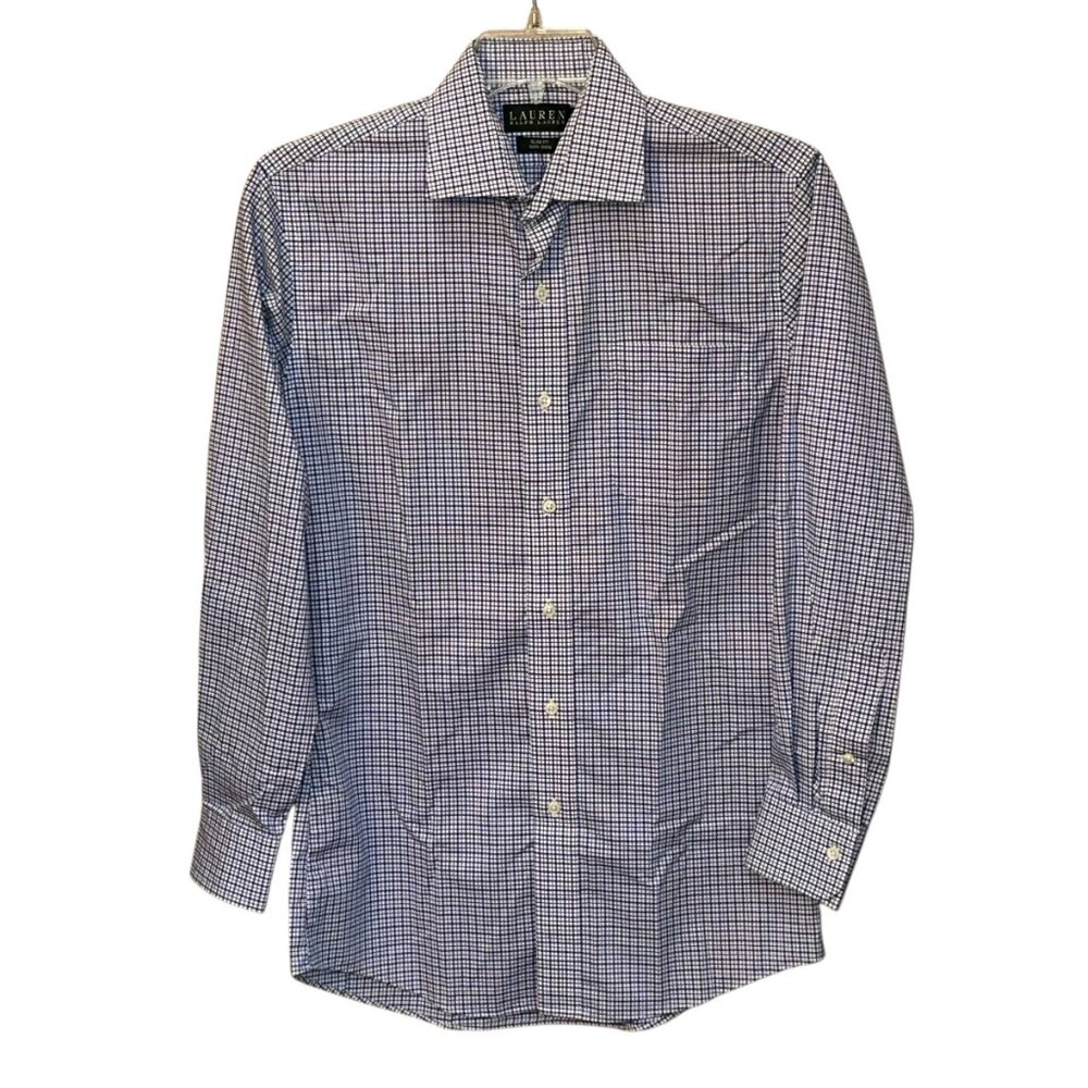 Lauren Ralph Lauren Slim Fit Long Sleeve Button Down Shirt 100%‎ Cotton 15 32/33